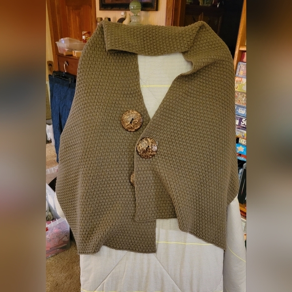 Felt's Fun Finds Accessories - Sweater Shoulder Wrap Large Buttons